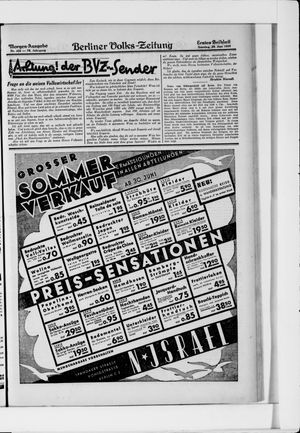 Berliner Volkszeitung vom 29.06.1930