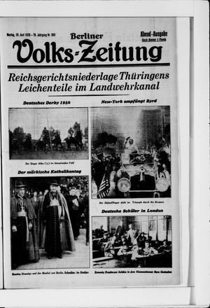 Berliner Volkszeitung vom 30.06.1930