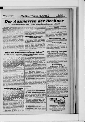 Berliner Volkszeitung vom 01.07.1930