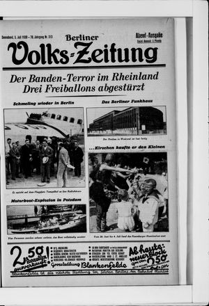 Berliner Volkszeitung vom 05.07.1930