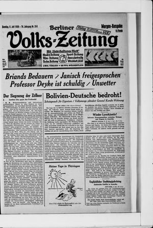 Berliner Volkszeitung vom 06.07.1930