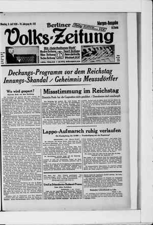 Berliner Volkszeitung vom 08.07.1930