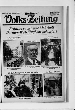 Berliner Volkszeitung vom 08.07.1930