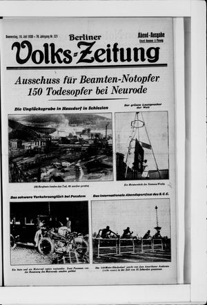 Berliner Volkszeitung vom 10.07.1930