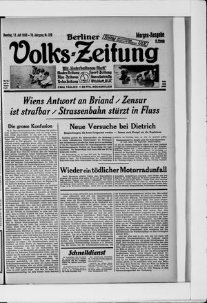 Berliner Volkszeitung vom 13.07.1930