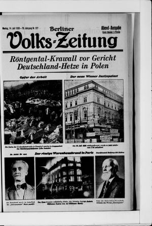 Berliner Volkszeitung on Jul 14, 1930
