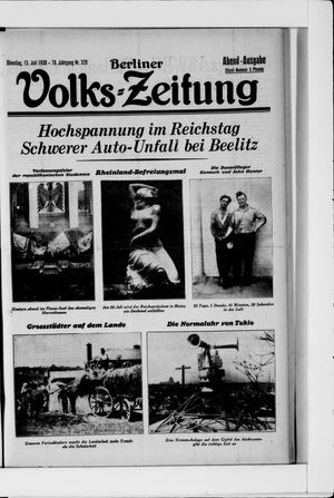 Berliner Volkszeitung vom 15.07.1930