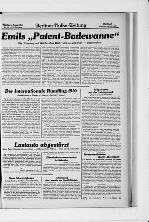 Berliner Volkszeitung vom 16.07.1930