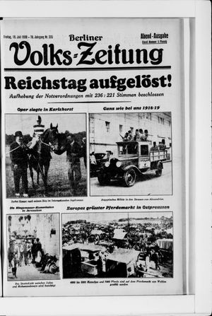 Berliner Volkszeitung vom 18.07.1930