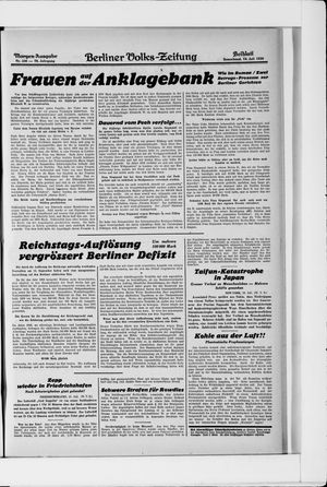 Berliner Volkszeitung on Jul 19, 1930