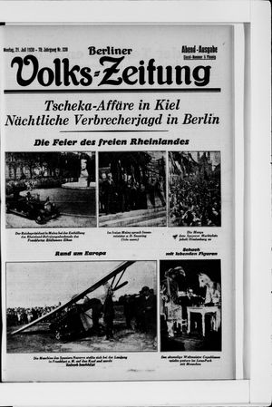 Berliner Volkszeitung vom 21.07.1930