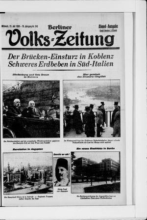 Berliner Volkszeitung vom 23.07.1930