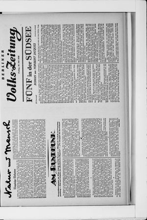 Berliner Volkszeitung vom 25.07.1930