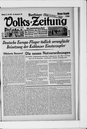 Berliner Volkszeitung vom 27.07.1930