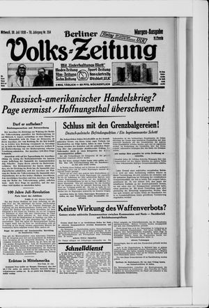 Berliner Volkszeitung vom 30.07.1930