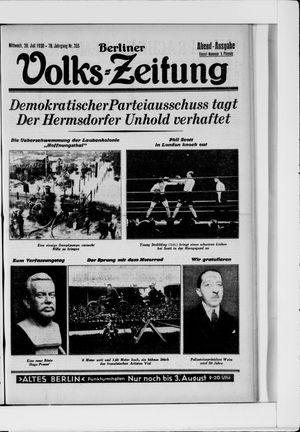 Berliner Volkszeitung vom 30.07.1930