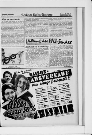 Berliner Volkszeitung on Aug 1, 1930