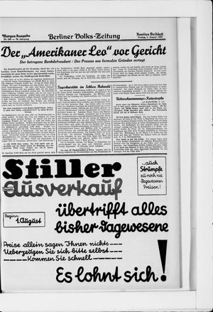 Berliner Volkszeitung vom 01.08.1930
