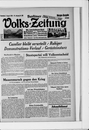 Berliner Volkszeitung vom 02.08.1930
