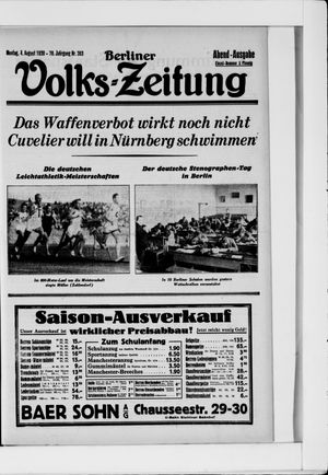 Berliner Volkszeitung vom 04.08.1930