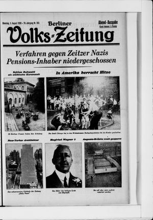 Berliner Volkszeitung on Aug 5, 1930