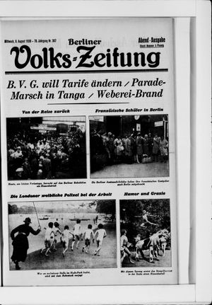 Berliner Volkszeitung vom 06.08.1930