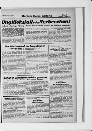 Berliner Volkszeitung vom 09.08.1930