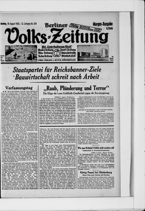 Berliner Volkszeitung vom 10.08.1930