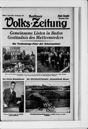 Berliner Volkszeitung vom 11.08.1930