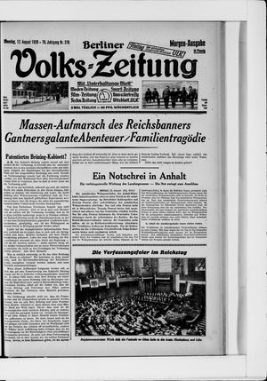 Berliner Volkszeitung on Aug 12, 1930