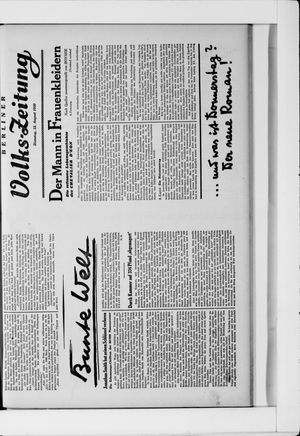 Berliner Volkszeitung on Aug 12, 1930