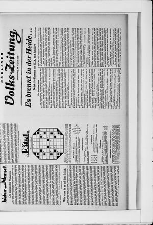 Berliner Volkszeitung on Aug 14, 1930