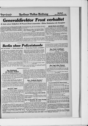 Berliner Volkszeitung vom 20.08.1930