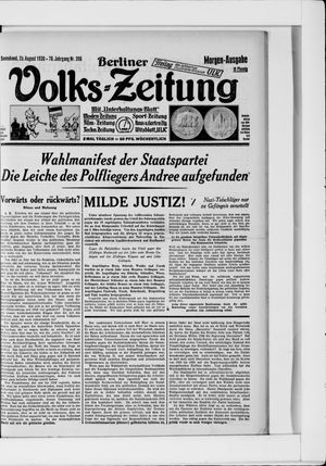 Berliner Volkszeitung vom 23.08.1930