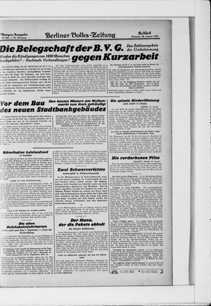 Berliner Volkszeitung vom 26.08.1930