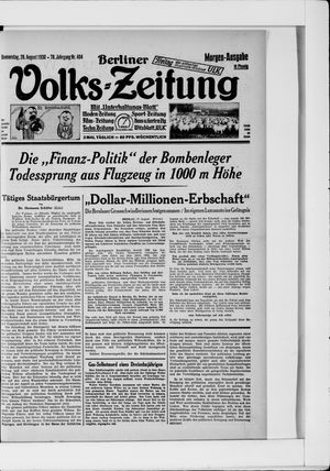 Berliner Volkszeitung vom 28.08.1930