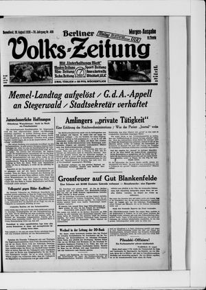 Berliner Volkszeitung vom 30.08.1930