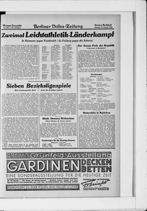 Berliner Volkszeitung vom 31.08.1930
