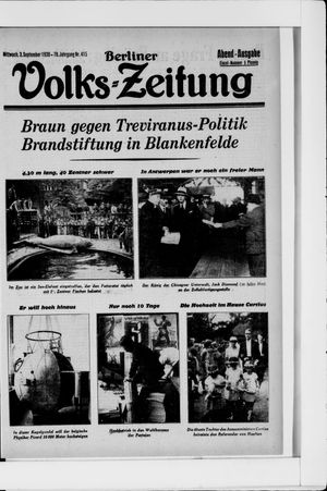 Berliner Volkszeitung vom 03.09.1930