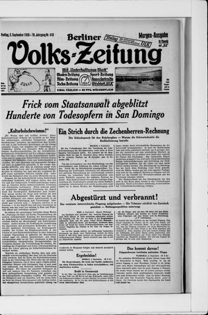 Berliner Volkszeitung vom 05.09.1930