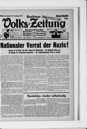 Berliner Volkszeitung vom 10.09.1930