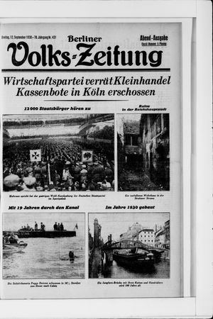 Berliner Volkszeitung vom 12.09.1930