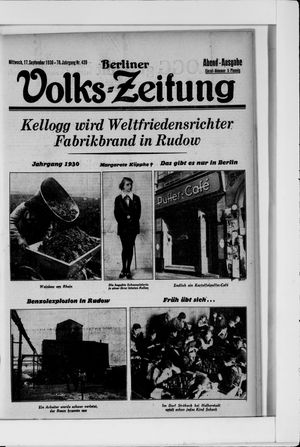 Berliner Volkszeitung vom 17.09.1930