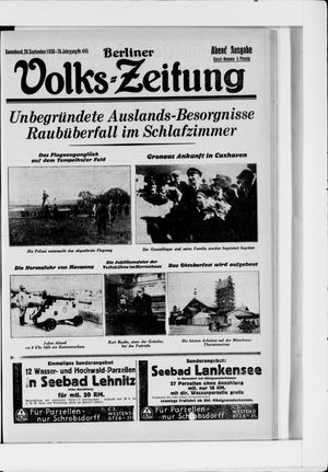 Berliner Volkszeitung vom 20.09.1930