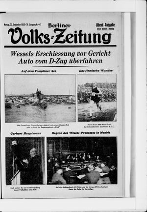 Berliner Volkszeitung vom 22.09.1930