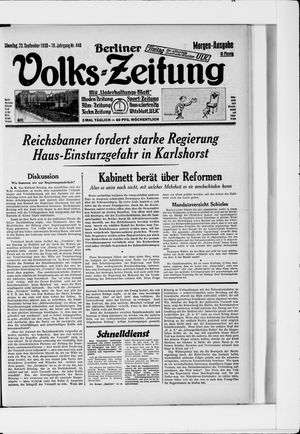 Berliner Volkszeitung vom 23.09.1930