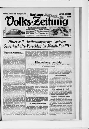 Berliner Volkszeitung vom 24.09.1930