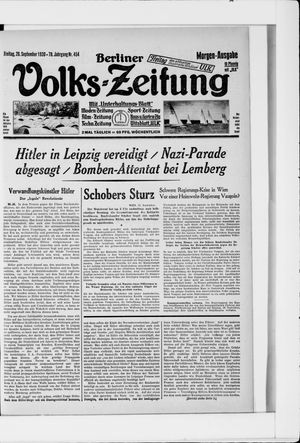 Berliner Volkszeitung vom 26.09.1930