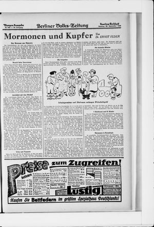 Berliner Volkszeitung on Sep 28, 1930