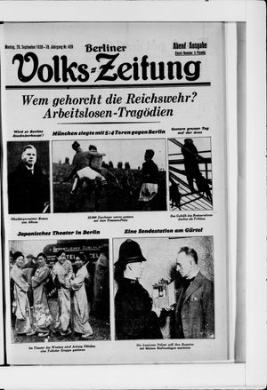 Berliner Volkszeitung vom 29.09.1930